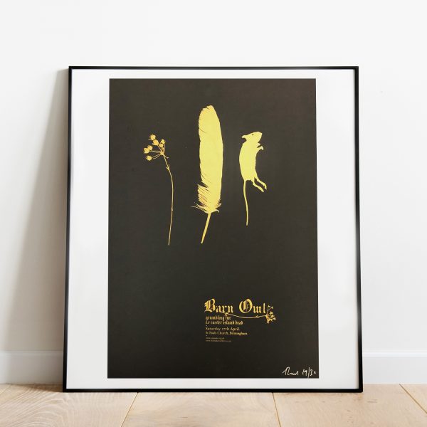 Barn Owl Screen Print by David Hand
