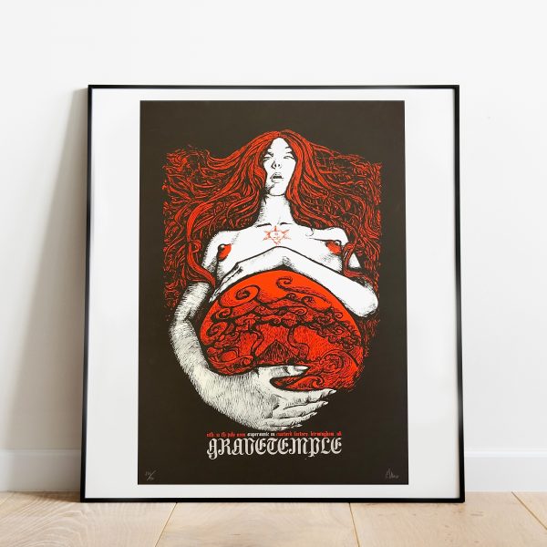 Gravetemple Screen Print by Malleus
