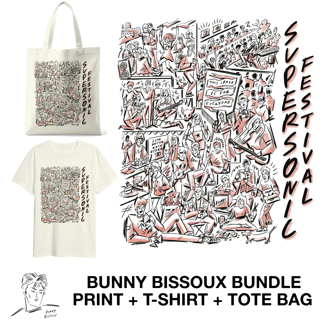 Supersonic Festival 2025 - Bunny Bissoux Bundle (Print, Tote & T-Shirt)